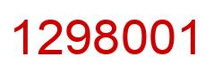 Number 1298001 red image