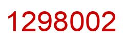 Number 1298002 red image
