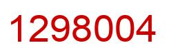 Number 1298004 red image