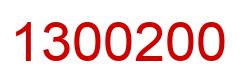 Number 1300200 red image