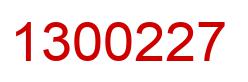 Number 1300227 red image