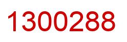 Number 1300288 red image