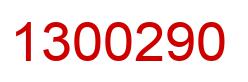 Number 1300290 red image