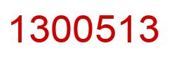 Number 1300513 red image