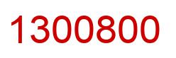 Number 1300800 red image
