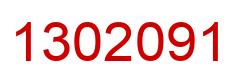Number 1302091 red image