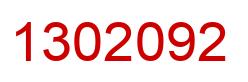 Number 1302092 red image