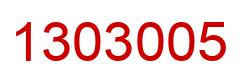 Número 1303005 imagen rojo
