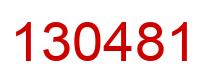 Number 130481 red image