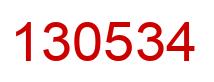 Number 130534 red image