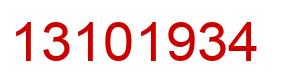 Número 13101934 imagen rojo