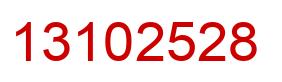 Number 13102528 red image
