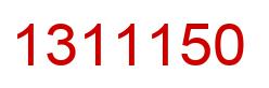 Number 1311150 red image