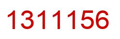 Number 1311156 red image