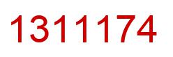 Number 1311174 red image