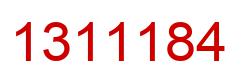 Number 1311184 red image