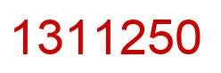 Number 1311250 red image