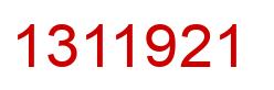 Number 1311921 red image