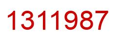 Number 1311987 red image