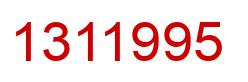 Number 1311995 red image