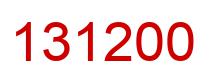 Number 131200 red image