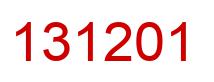Number 131201 red image