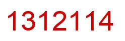 Number 1312114 red image