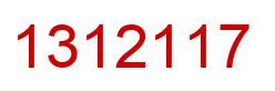 Number 1312117 red image
