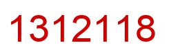 Number 1312118 red image