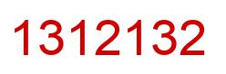 Number 1312132 red image