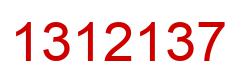 Number 1312137 red image