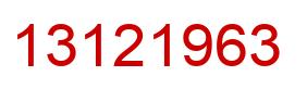 Número 13121963 imagen rojo
