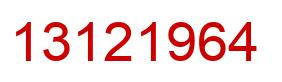 Número 13121964 imagen rojo