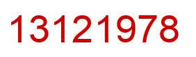 Número 13121978 imagen rojo