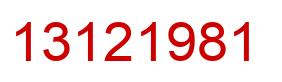 Número 13121981 imagen rojo