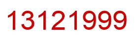 Number 13121999 red image
