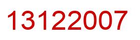 Number 13122007 red image