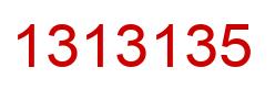 Number 1313135 red image