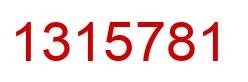 Number 1315781 red image