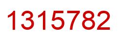 Number 1315782 red image