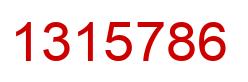 Number 1315786 red image