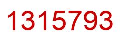 Number 1315793 red image