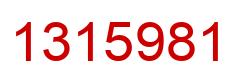 Número 1315981 imagen rojo