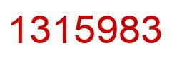 Número 1315983 imagen rojo