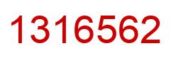 Número 1316562 imagen rojo