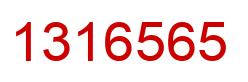 Número 1316565 imagen rojo
