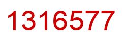 Número 1316577 imagen rojo