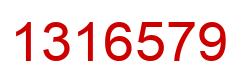 Número 1316579 imagen rojo