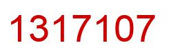 Number 1317107 red image