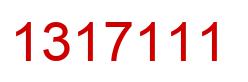 Number 1317111 red image